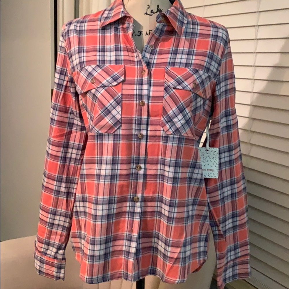Make an offer! Girl Kraft button up shirt, NWT